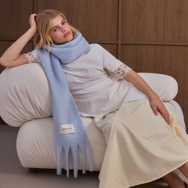 The Stockholm Recycled Scarf | Glacier Blue