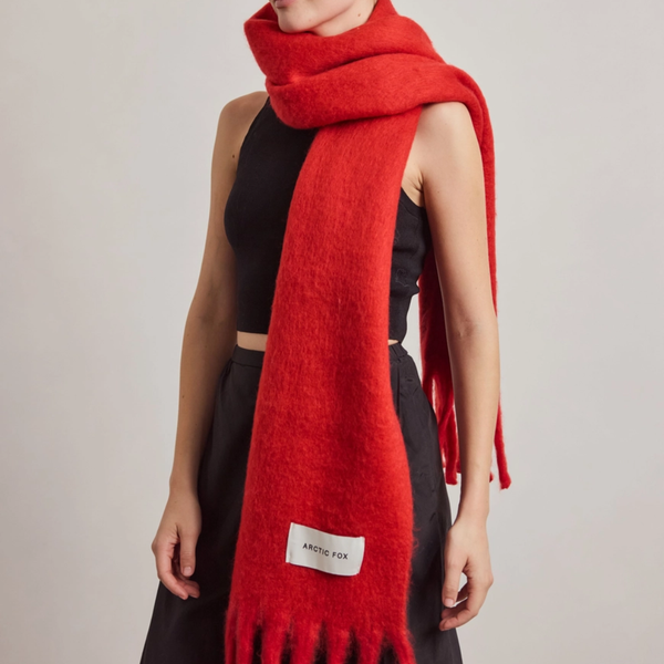 The Stockholm Recycled Scarf | Crimson Red
