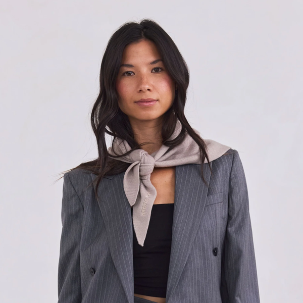 Merino Wool Triangle Scarf | Soft Taupe