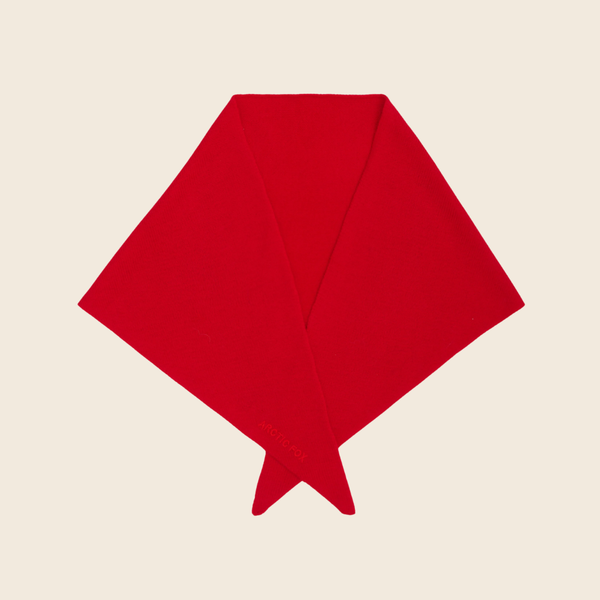 Merino Wool Triangle Scarf | Flame Red
