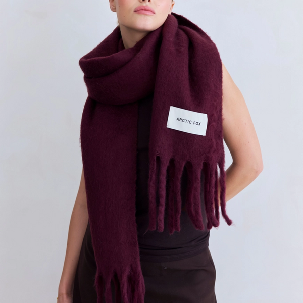 The Stockholm Recycled Scarf | Cherry