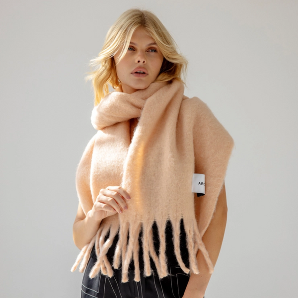 The Stockholm Recycled Scarf | Pink Clay