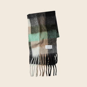 The Reykjavik Recycled Scarf | Black Check