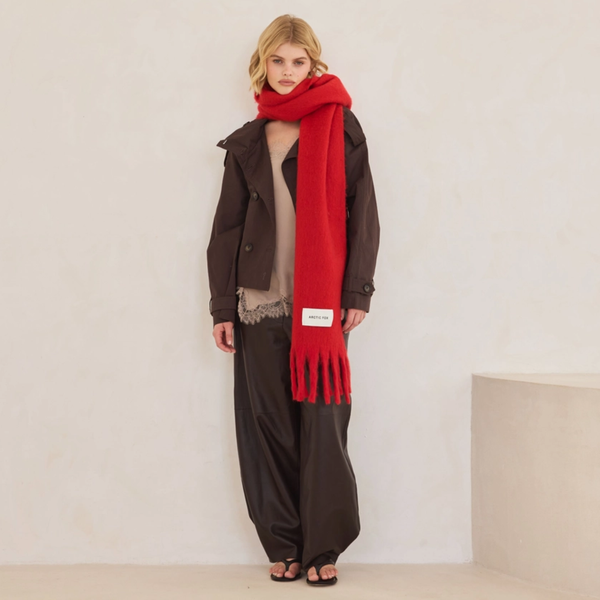 The Stockholm Recycled Scarf | Crimson Red