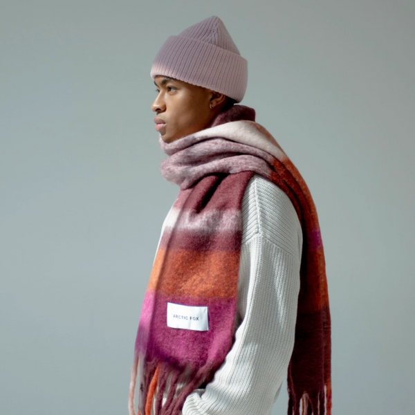 The Stockholm Recycled Scarf | Pink Check