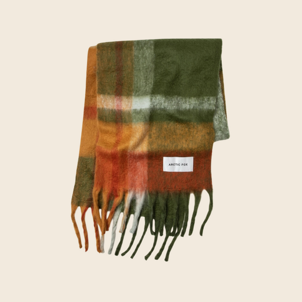 The Stockholm Recycled Scarf | Green Check