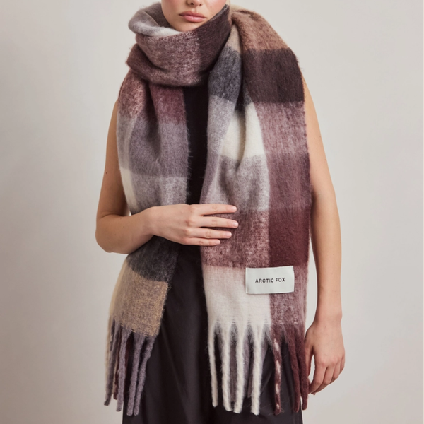 The Reykjavik Recycled Scarf | Berry Check