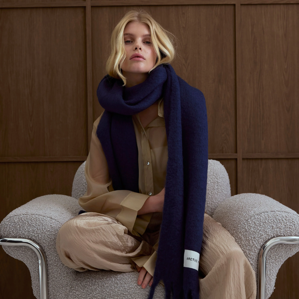 The Reykjavik Recycled Scarf | Midnight Blue