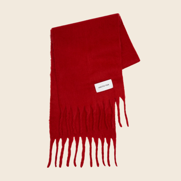 The Stockholm Recycled Scarf | Crimson Red