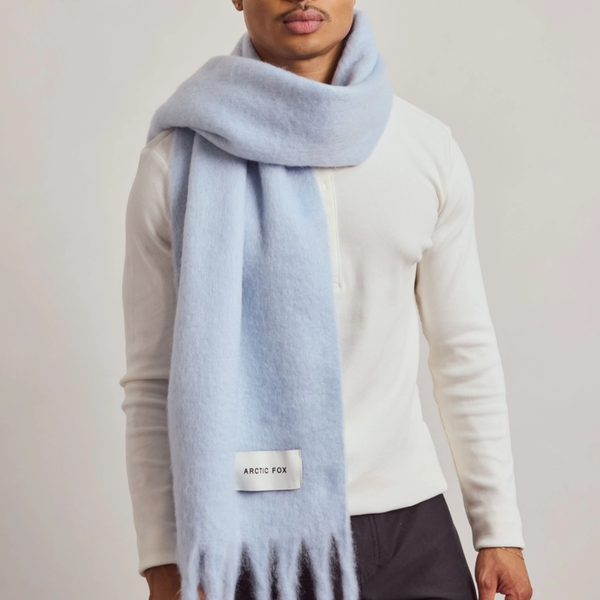 The Stockholm Recycled Scarf | Glacier Blue