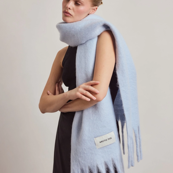 The Stockholm Recycled Scarf | Glacier Blue
