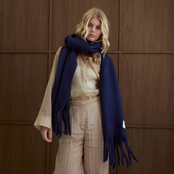 The Reykjavik Recycled Scarf | Midnight Blue