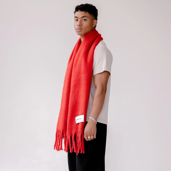 The Stockholm Recycled Scarf | Crimson Red