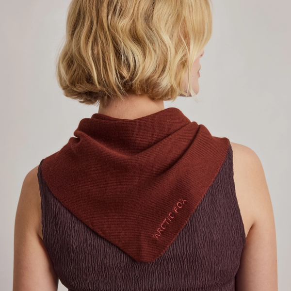 Merino Wool Triangle Scarf | Walnut Brown