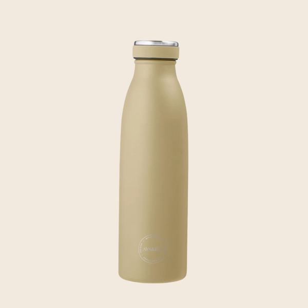 Large Stainless Steel Drinking Bottle | Dusty Yellow