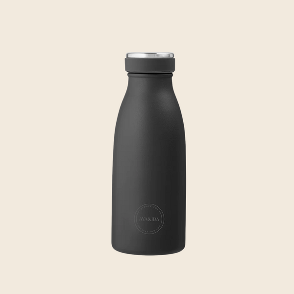 Small Stainless Steel Drinking Bottle | Matte Black