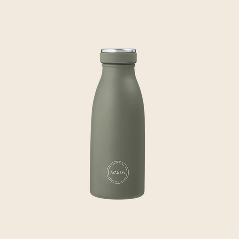 Small Stainless Steel Drinking Bottle | Tropical Green