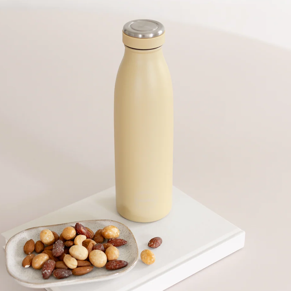 Large Stainless Steel Drinking Bottle | Dusty Yellow