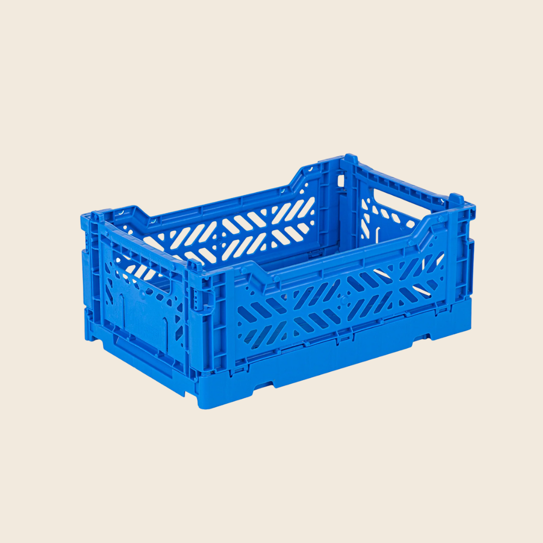 Mini Folding Storage Crate | Cobalt Blue