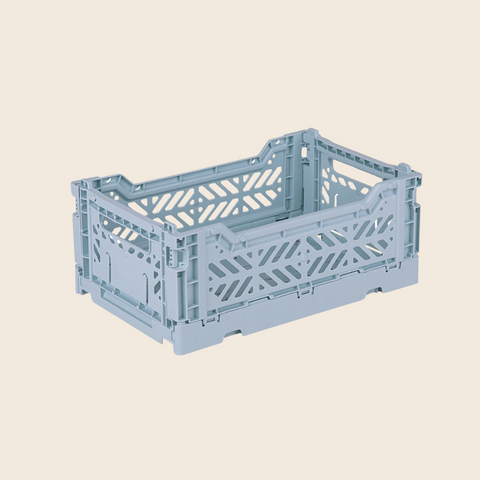 Mini Folding Storage Crate | Pale Blue