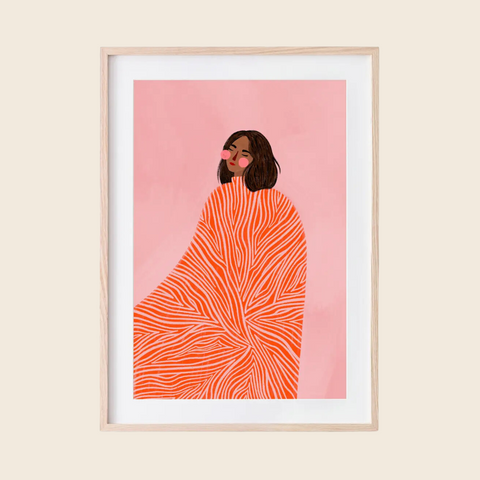 The Woman With The Swirls Print | A3