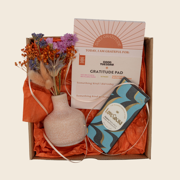 The Grateful Flower Topped Gift Box