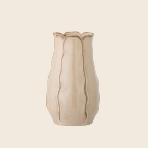 Allas Stoneware Vase | Cream