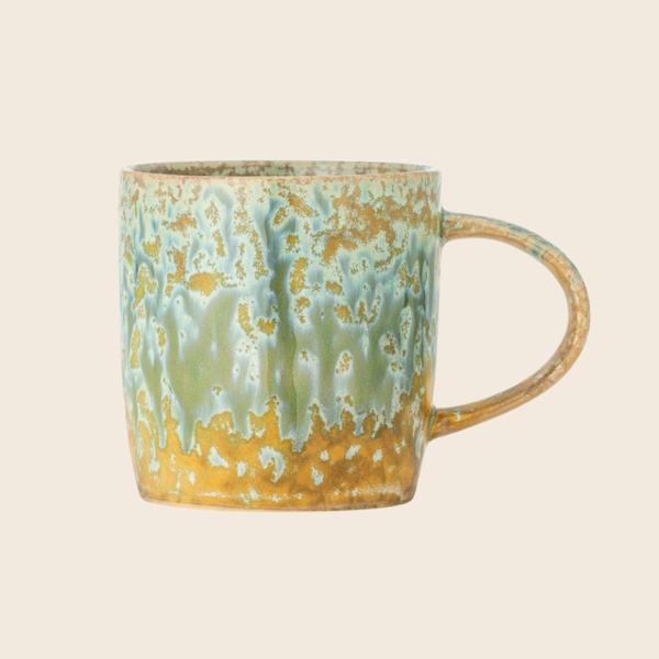 Milani Stoneware Mug | Green Drip