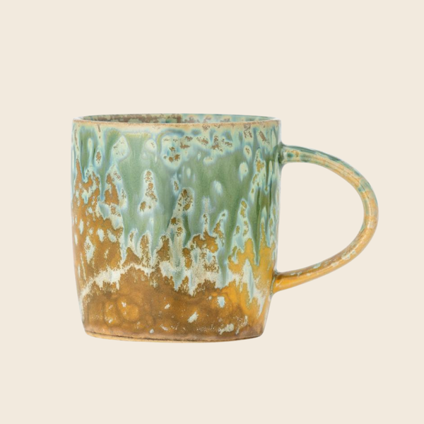 Milani Stoneware Mug | Green Drip