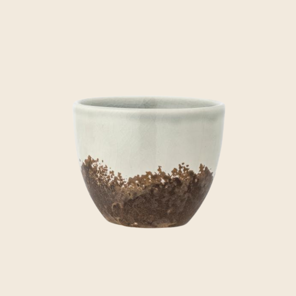 Paula Ceramic Cup | Brown Crackle