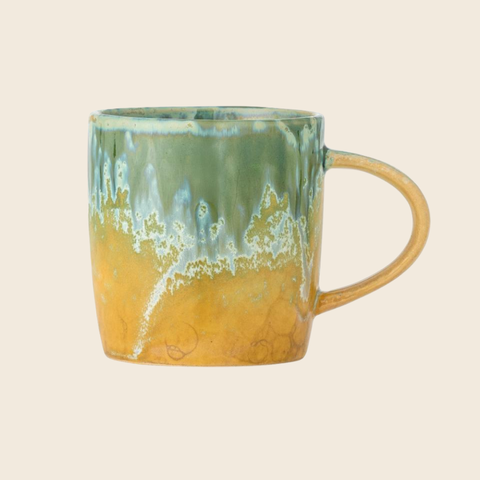 Milani Stoneware Mug | Green Drip