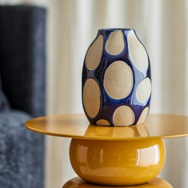 Glossy Blue Vase