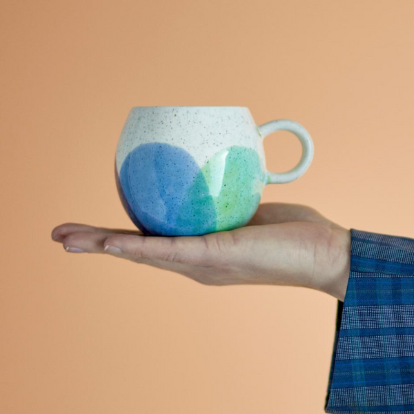 Paula Stoneware Mug | Blue Green Mix