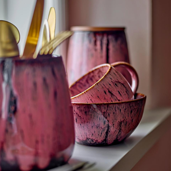 Rayen Stoneware Jar | Pink