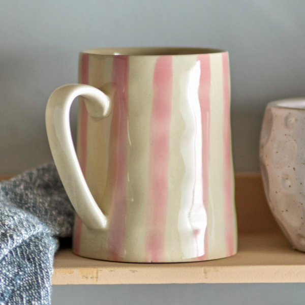 Begonia Stripe Mug | Rose Pink