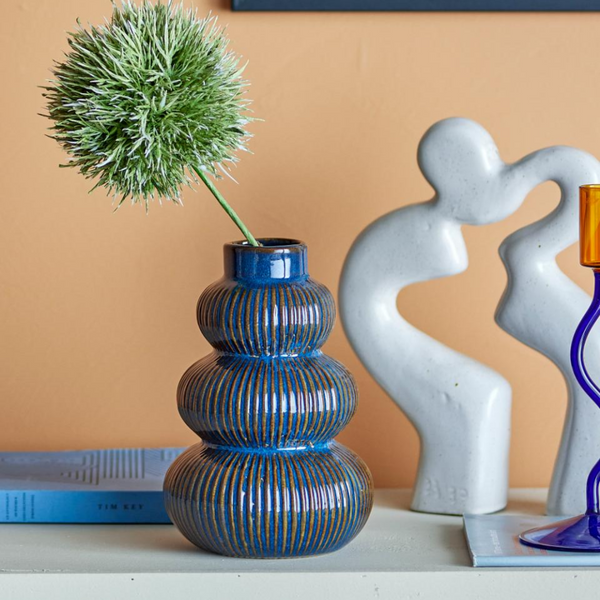 Myrtle Stoneware Vase | Blue