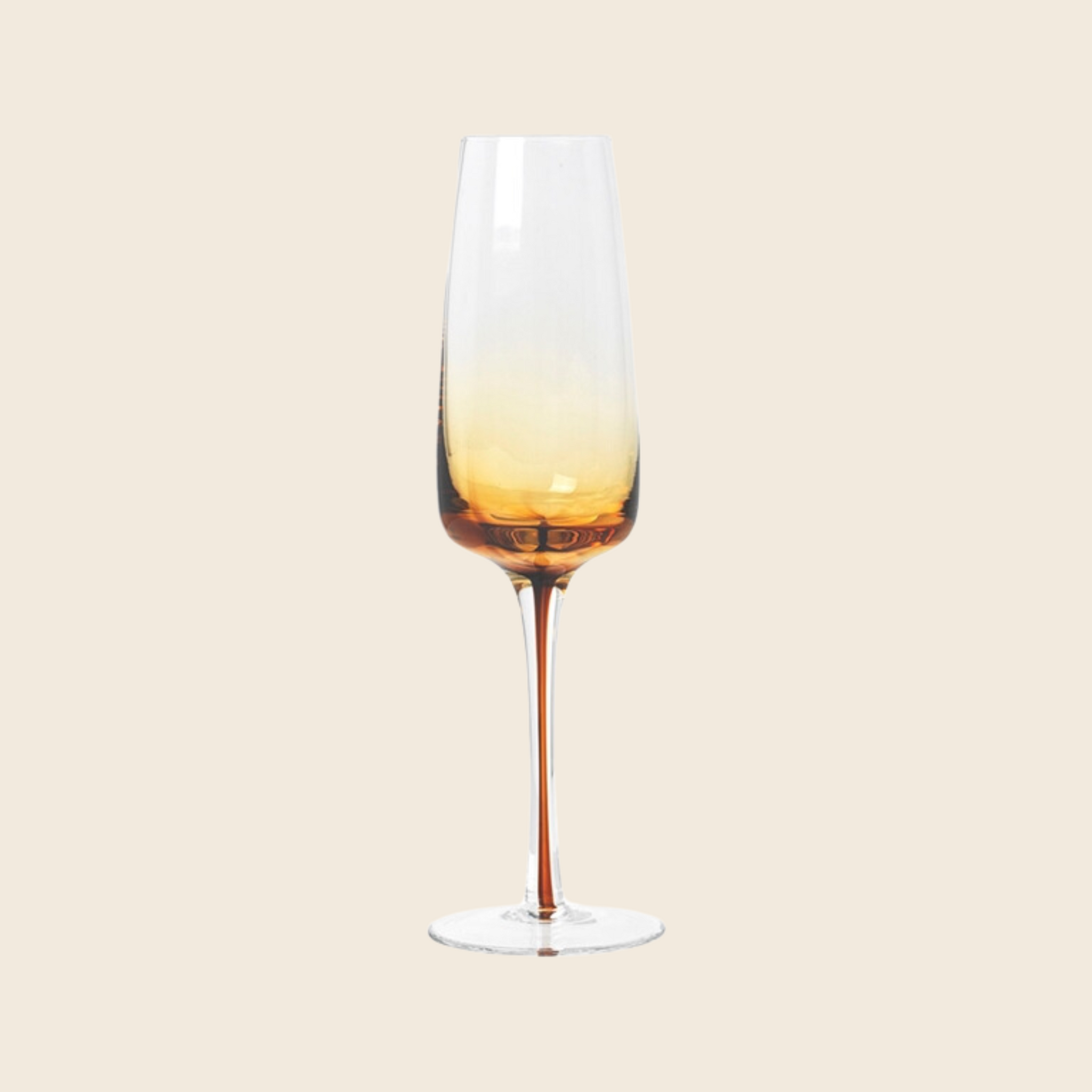 Amber Champagne Glass