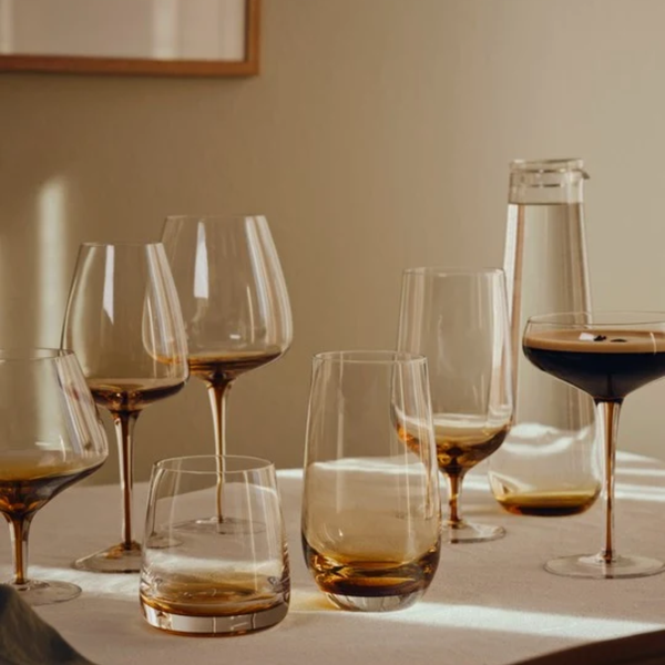 Amber Champagne Flute Glass