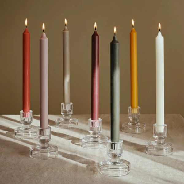 Eco Stearin Tapered Candle | Various Colours
