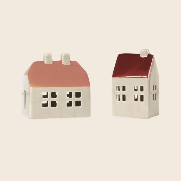 Bo Ceramic Candle House Decoration | Paprika or Nut Brown