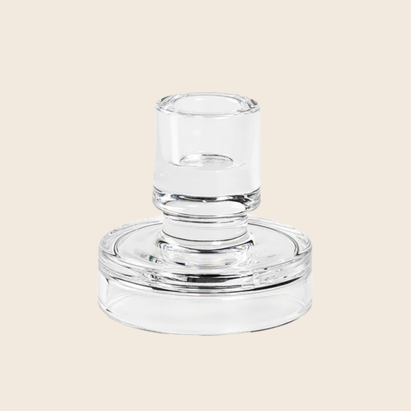 Glass Petra Candle Holder | Clear