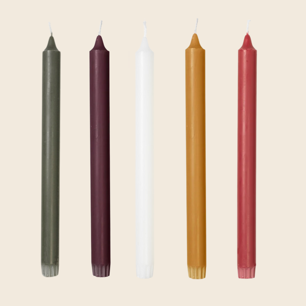 Eco Stearin Tapered Candle | Various Colours