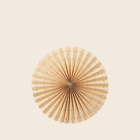 Hanging Rosette Decoration | Natural and Gold