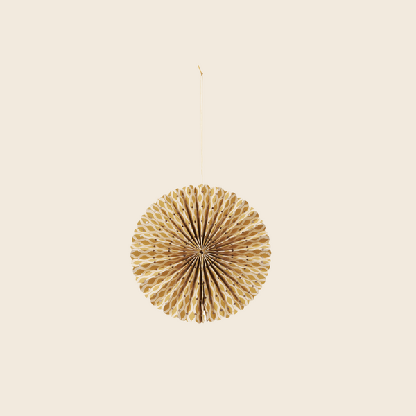 Paper Rosette Decoration | Gold | Two Sizes