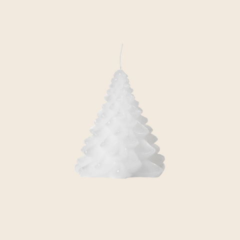 Granny Christmas Tree Candle | White