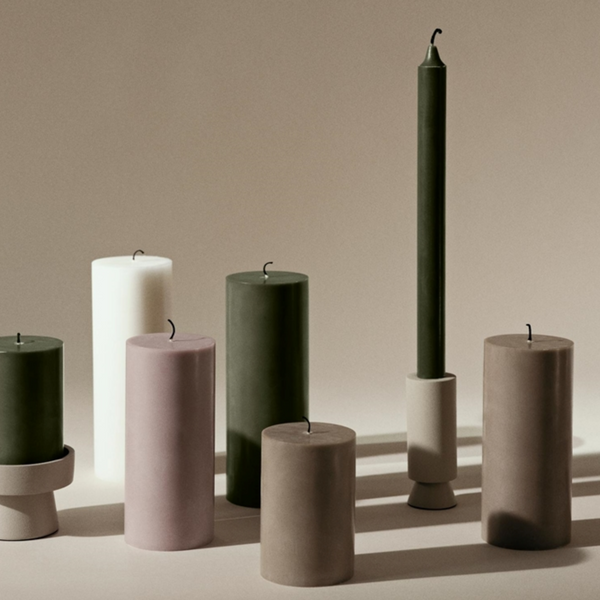 Eco Pillar Candle | Grape Leaf Green