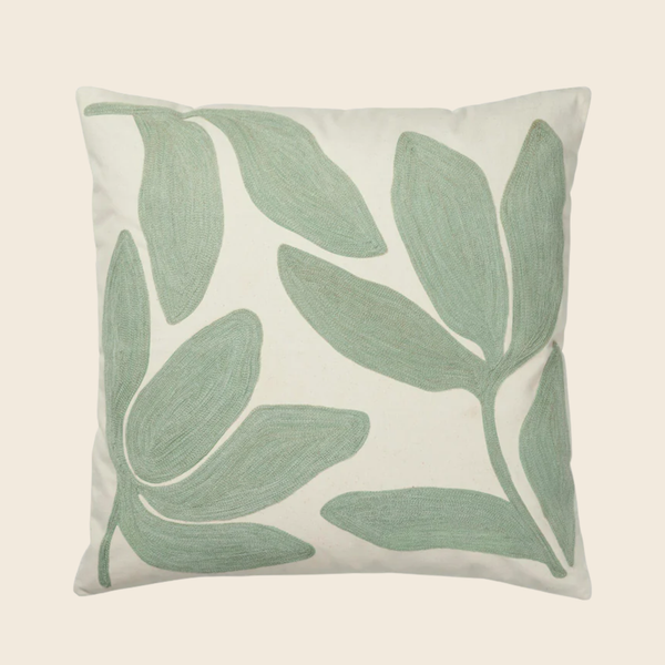Herbert Flora Cushion | Sage Green