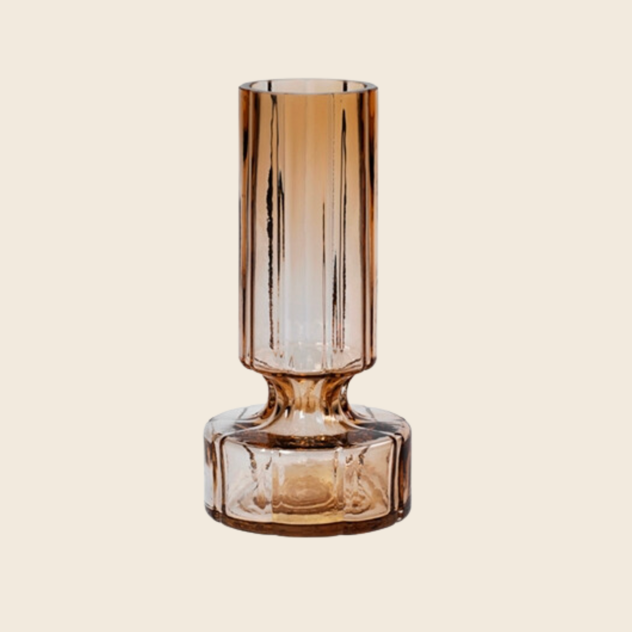 Broste Copenhagen Hyacint Mouth Blown Glass Vase | Tan