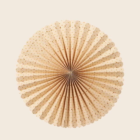 Hanging Rosette Decoration | Natural and Gold