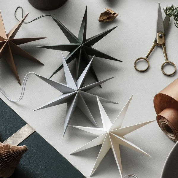 Small Paper Star Decoration | White